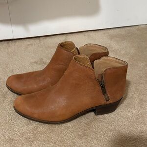 Lucky Brand Tan Leather Ankle Booties
